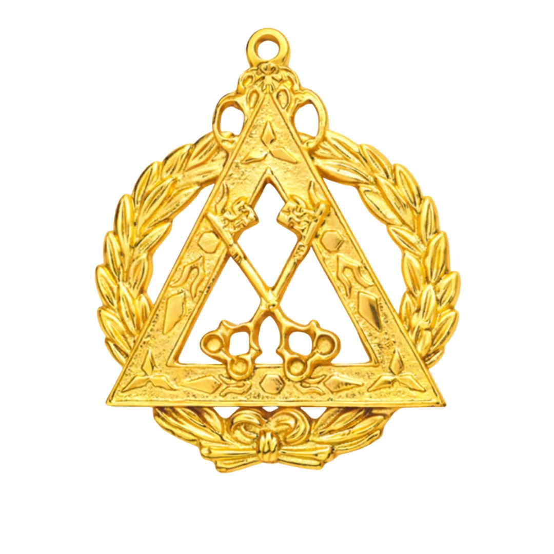 Grand Treasurer Royal Arch Chapter Officer Collar Jewel - Gold Metal