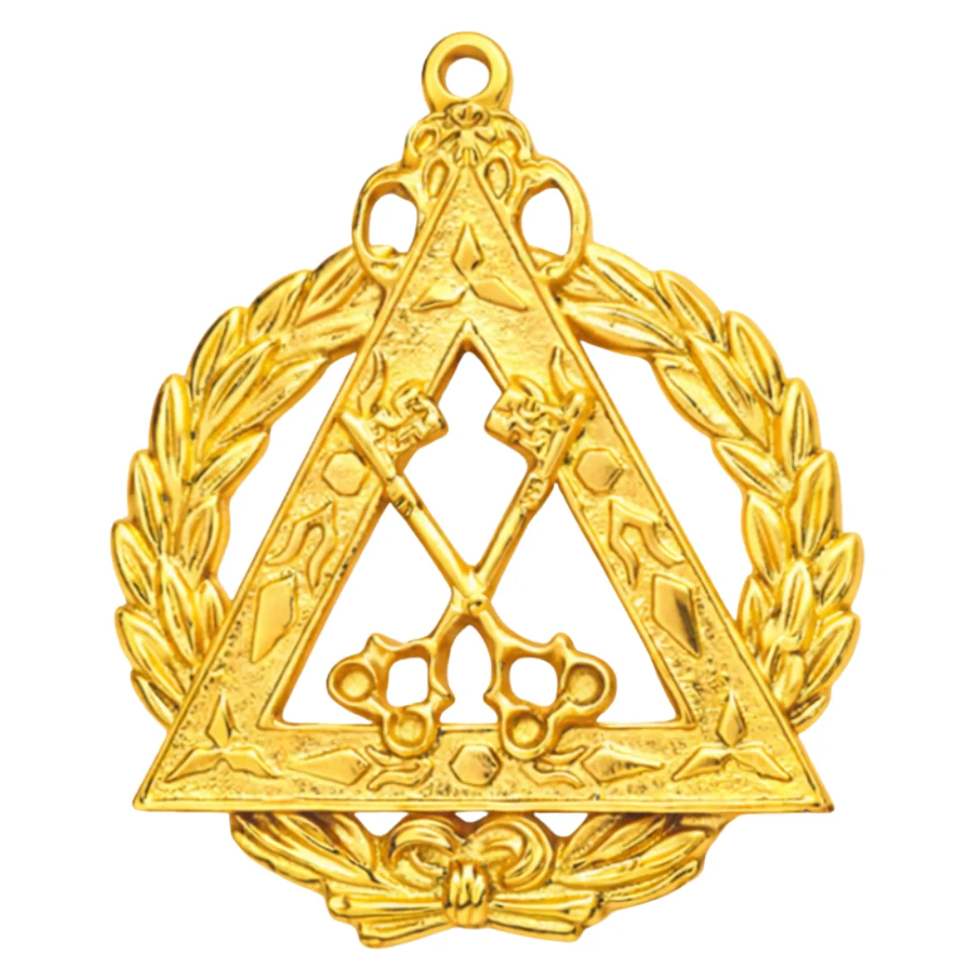 Grand Treasurer Royal Arch Chapter Officer Collar Jewel - Gold Metal