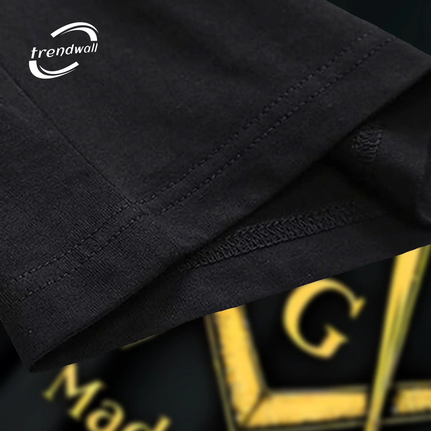 Black Masonic T-Shirt – Gold Compass & Square ‘Made in Hall’ Freemason Design
