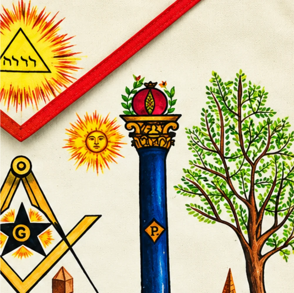 Hand-Painted Lambskin Apron