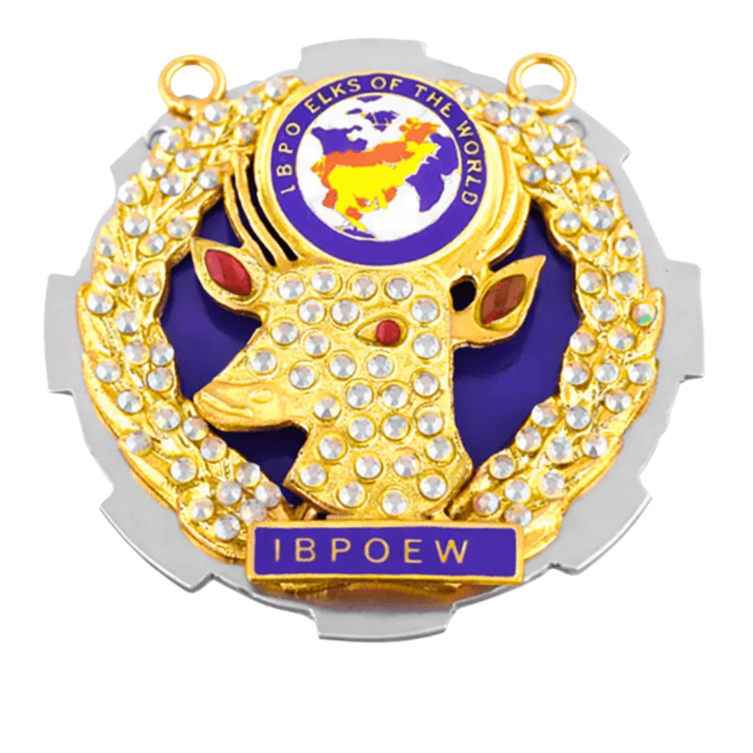 Elks of the World Collar Jewel - Buck & Doe (Gold Plated)