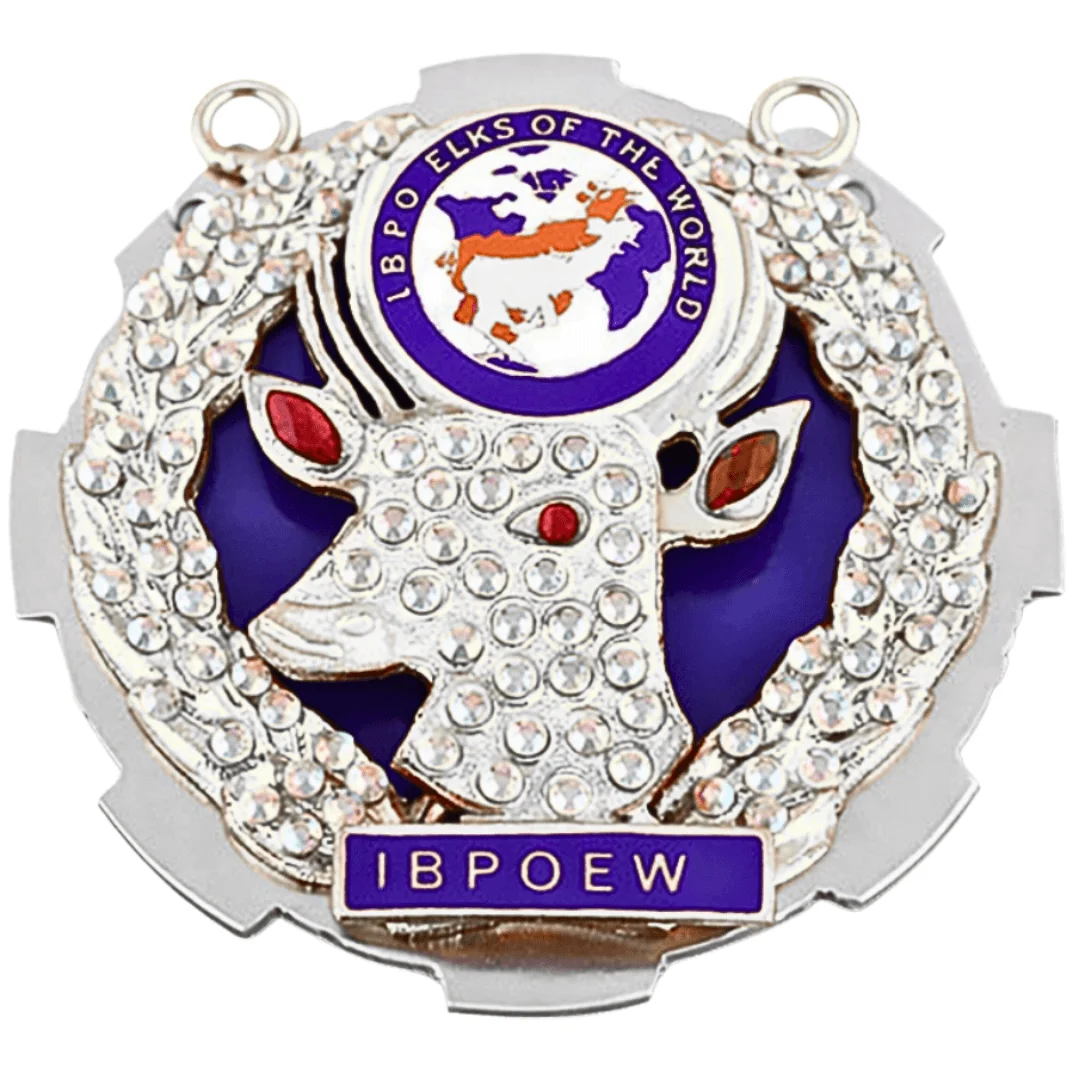 Elks of the World Collar Jewel - Buck & Doe (Gold Plated) 