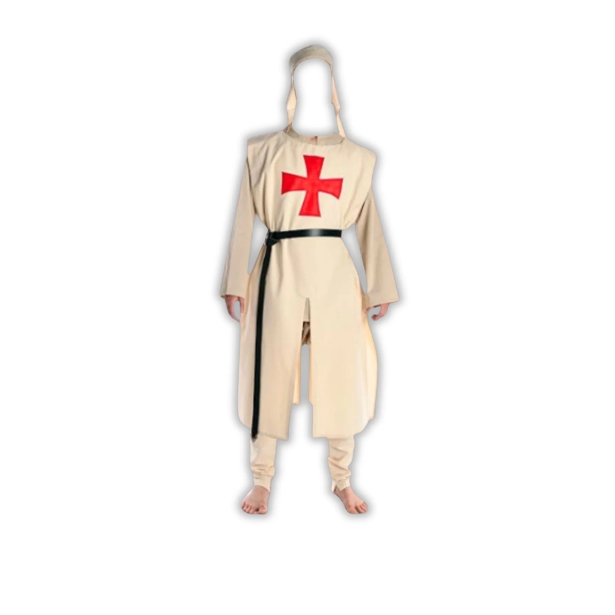 Knight Templar Medieval Tabard with Red Cross – 100% Pure Cotton