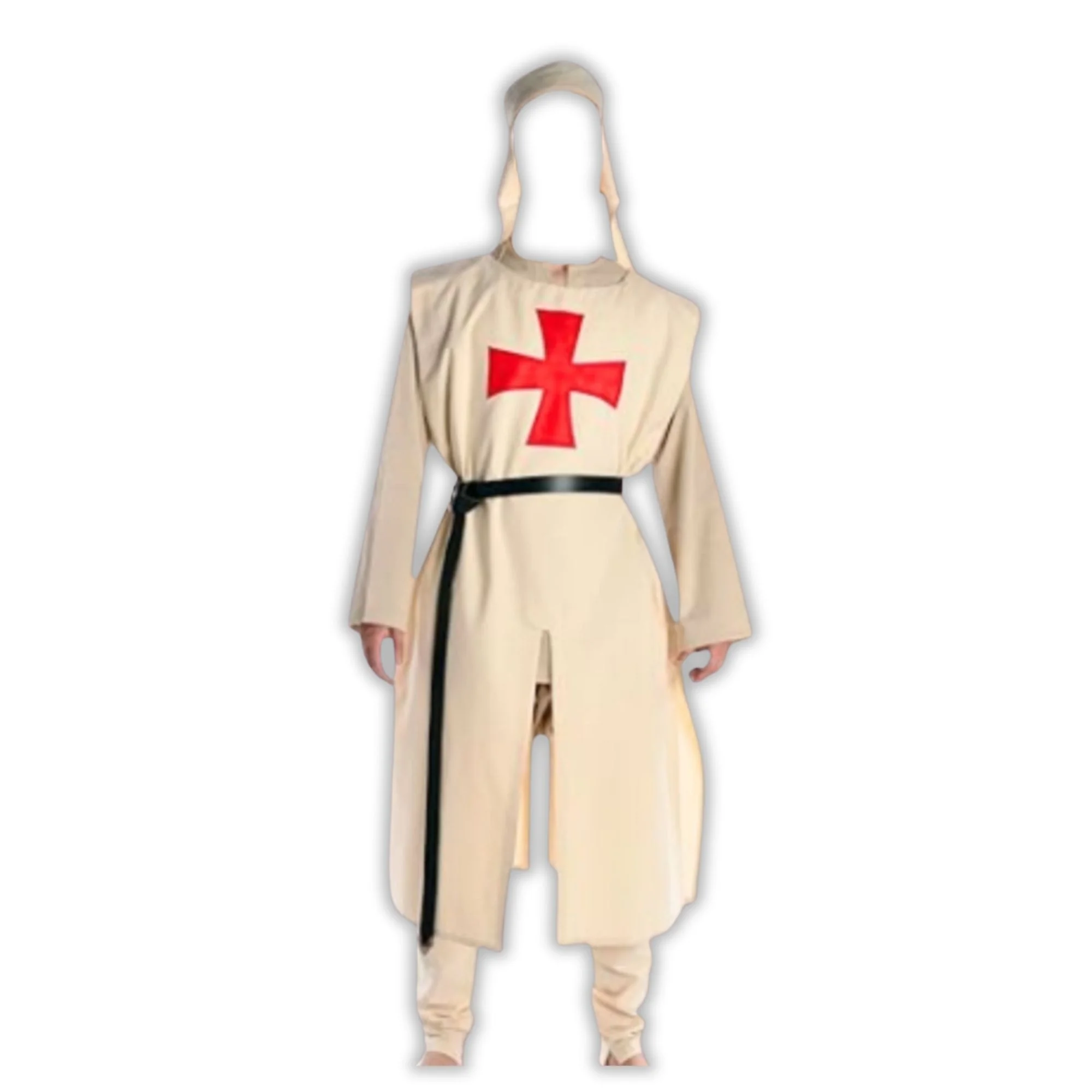 Knight Templar Medieval Tabard with Red Cross