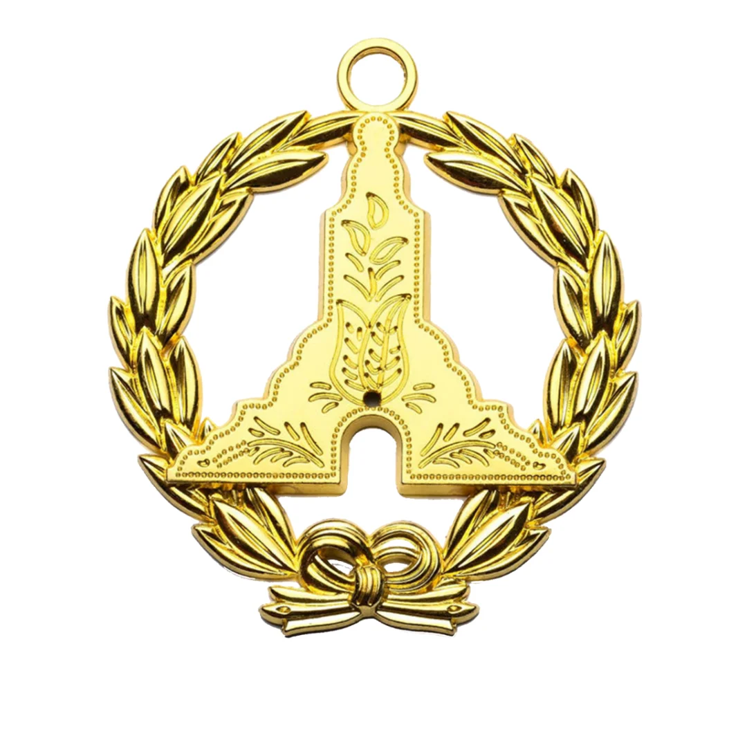 14th Degree Scottish Rite Collar Jewel - Brass with Silver/Gold Finish