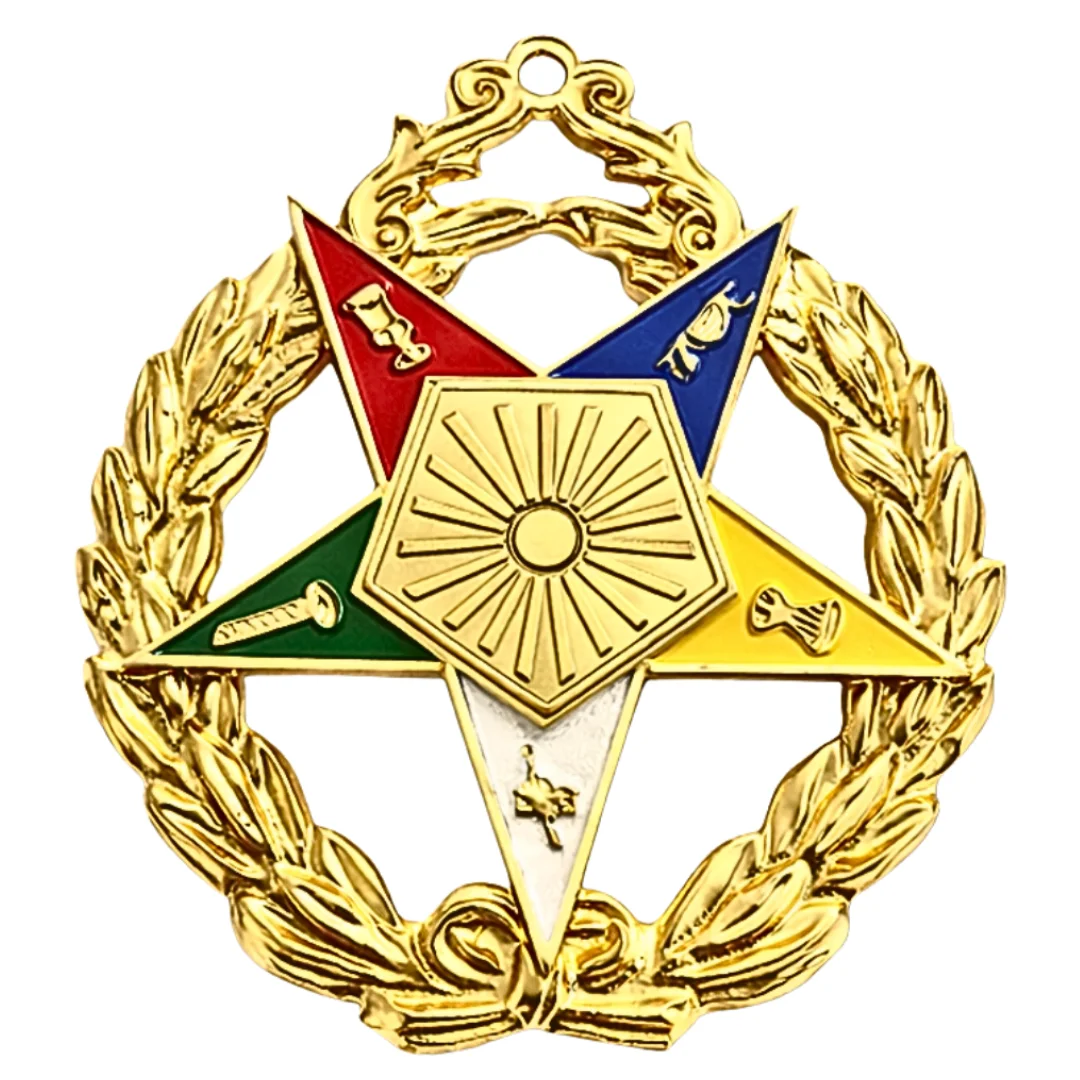 Grand Associate Matron OES Officer Collar Jewel - Colorful Star