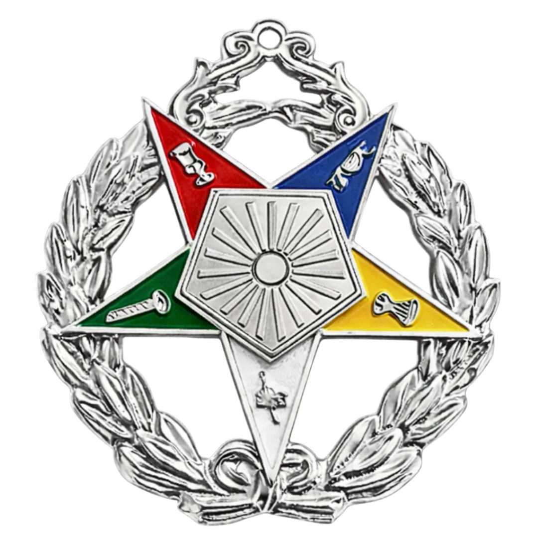 Grand Associate Matron OES Officer Collar Jewel - Colorful Star