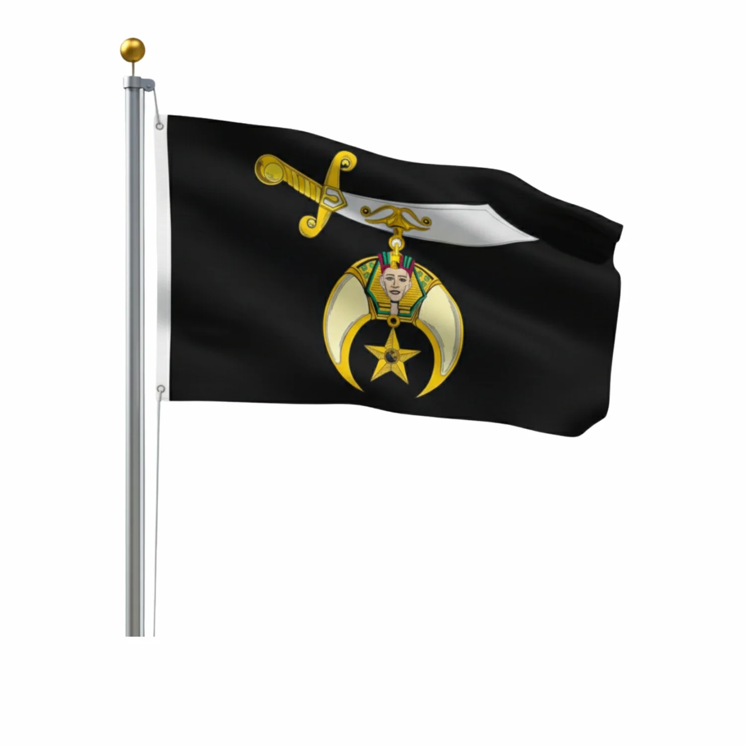 Masonic Shriner Double-Sided Flag – Fade-Resistant Polyester Banner
