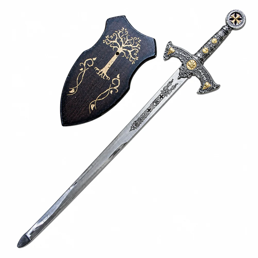 Knights Templar Commandery Sword - 12th Century Espada W Plaque