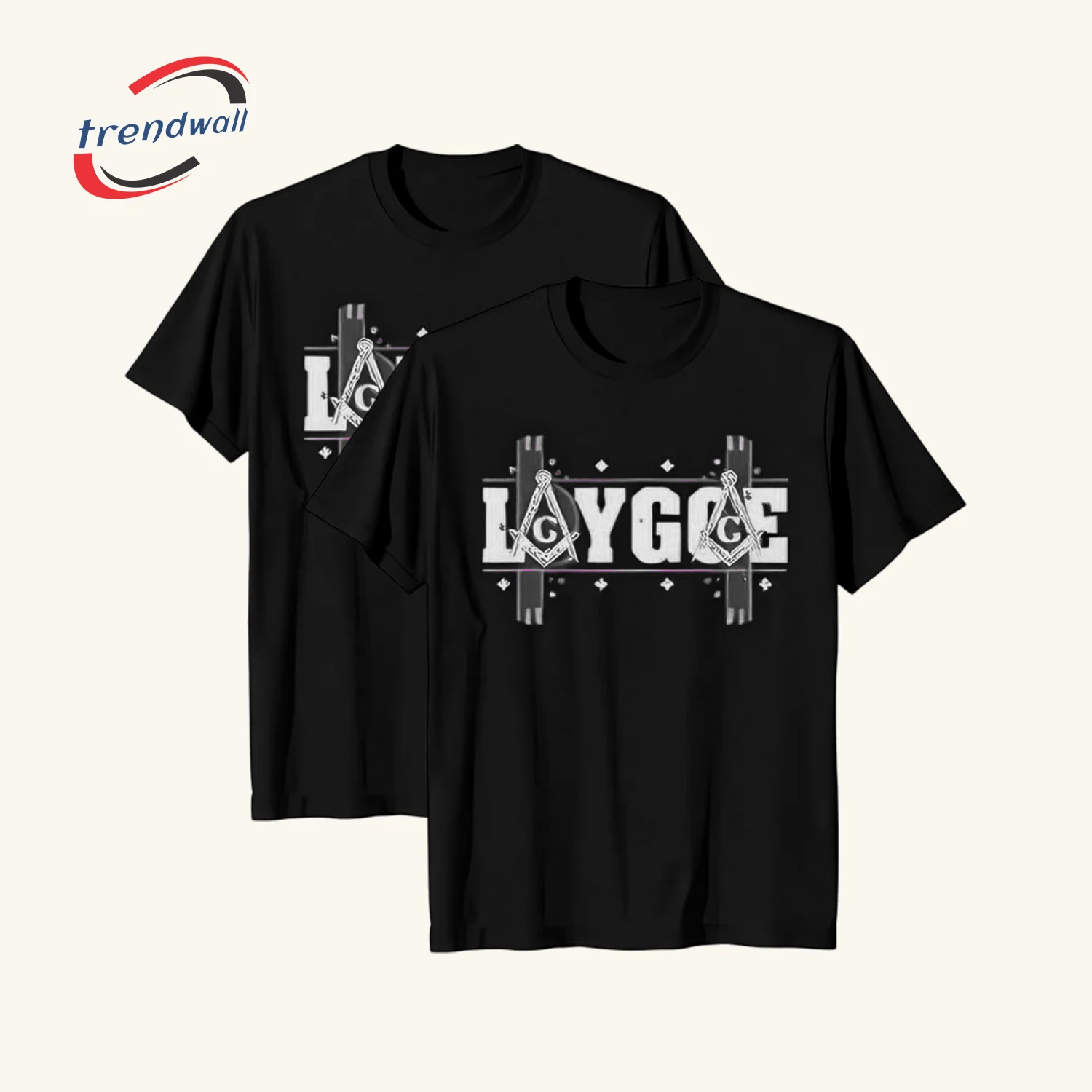 Masonic Bold T-Shirt – LAYGGE Design with Light Blue Eye-Catching Graphic - Custom Lodge or Name