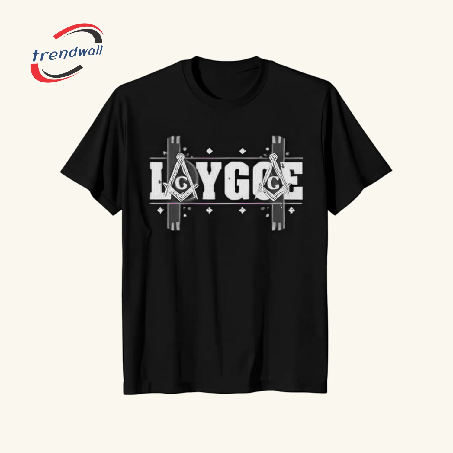Masonic Bold T-Shirt – LAYGGE Design with Light Blue Eye-Catching Graphic