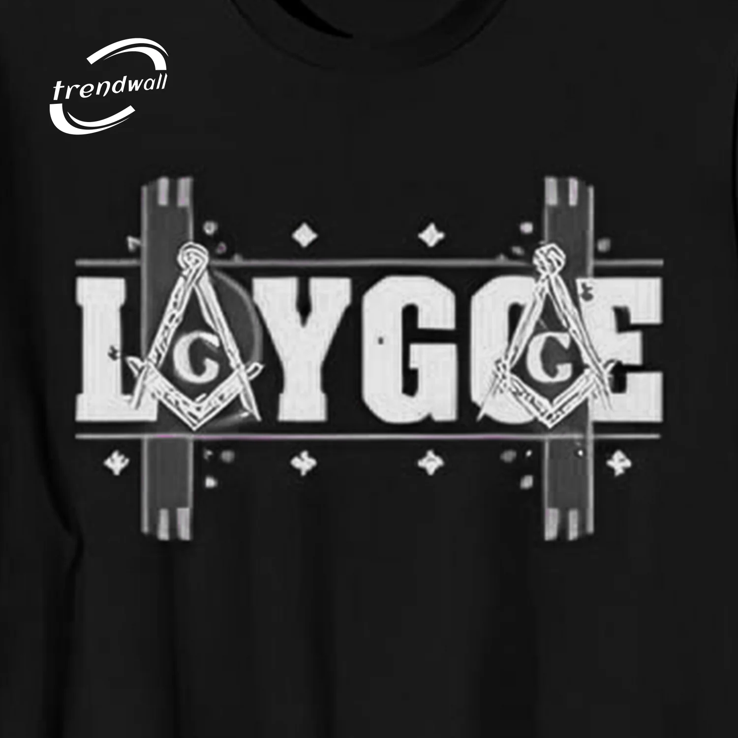 Masonic Bold T-Shirt – LAYGGE Design with Light Blue Eye-Catching Graphic