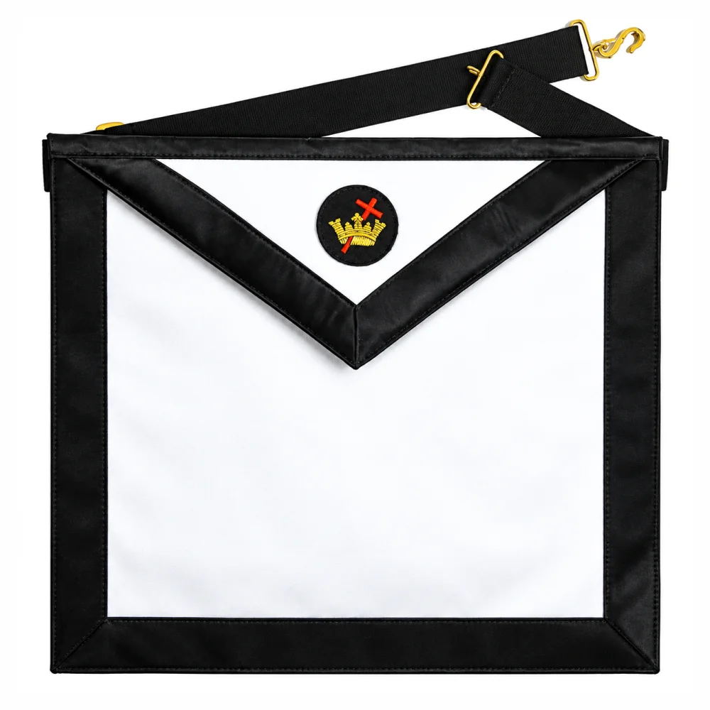 Knights Templar Commandery Apron - Black Velvet