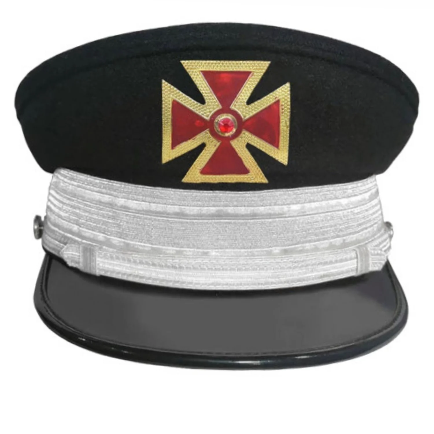 Grand Commandery Knights Templar Fatigue Cap Metal Cross Emblem