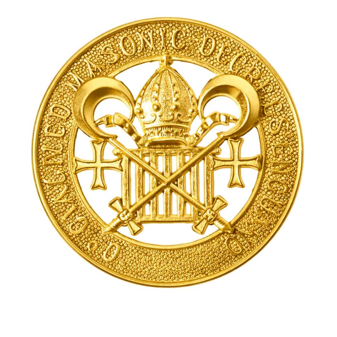 Grand Officer Allied Masonic Degrees Collar Jewel - Gold Plated