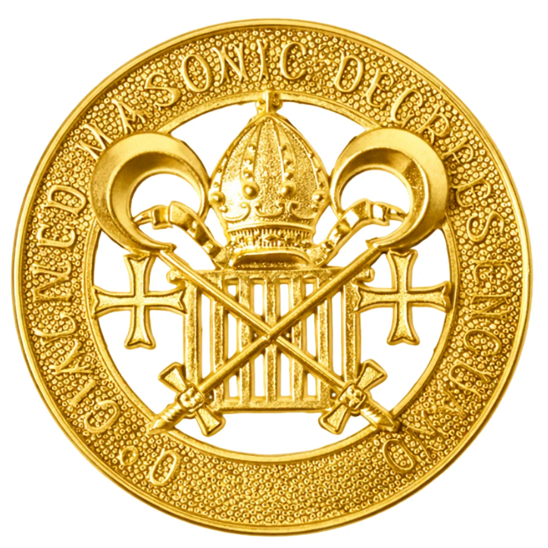 Grand Officer Allied Masonic Degrees Collar Jewel - Gold Plated