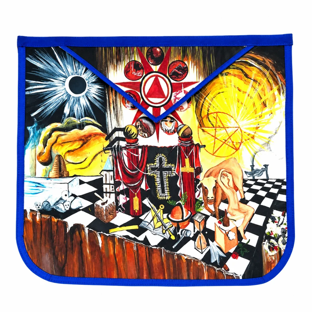 Hand-Painted Lambskin Apron - Customized Design