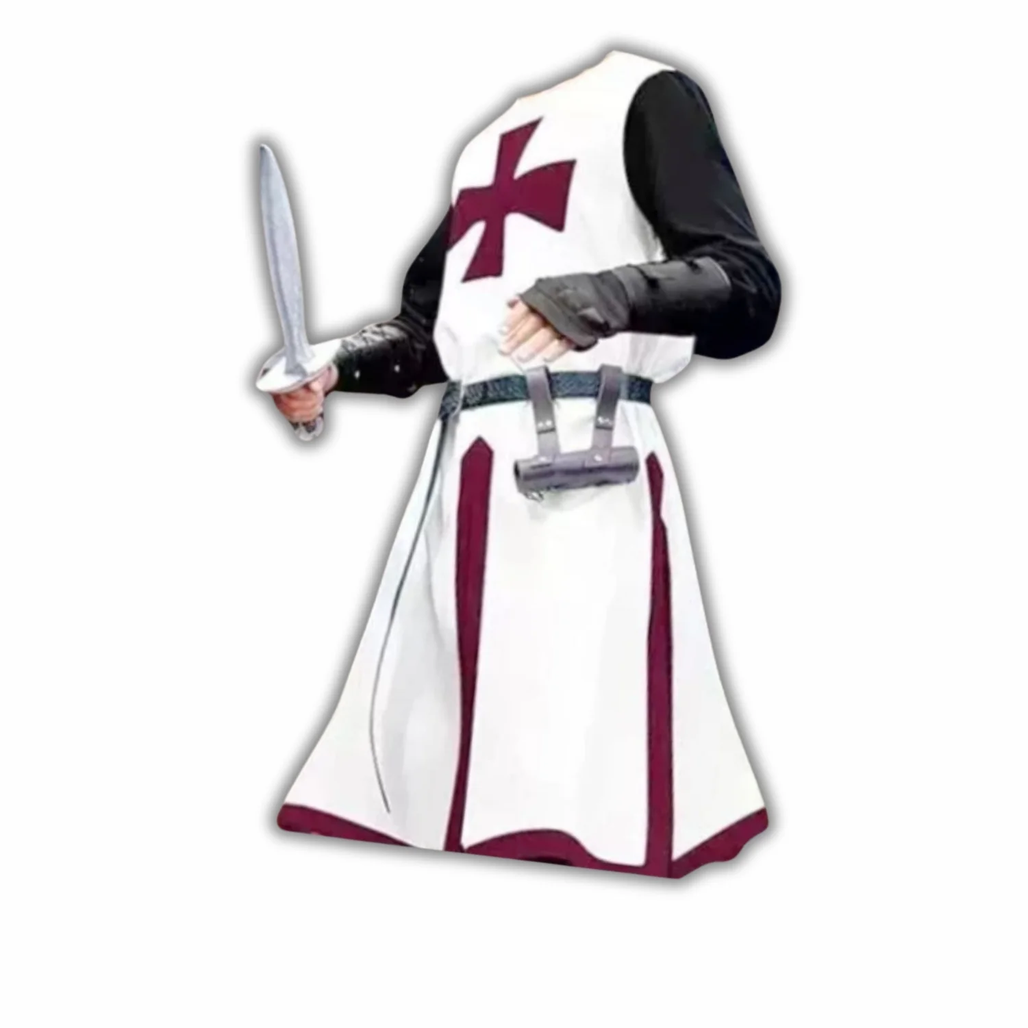 Knights Templar Tunic Costume – Men's Medieval Crusader Attire for Renaissance & LARP