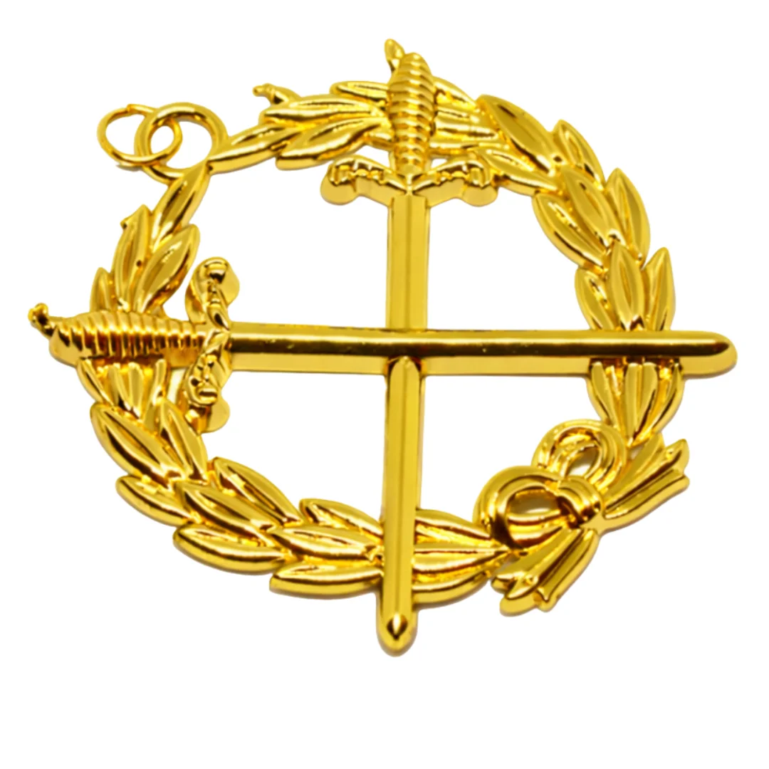Grand Sentinel Blue Lodge Officer Collar Jewel - Gold Metal