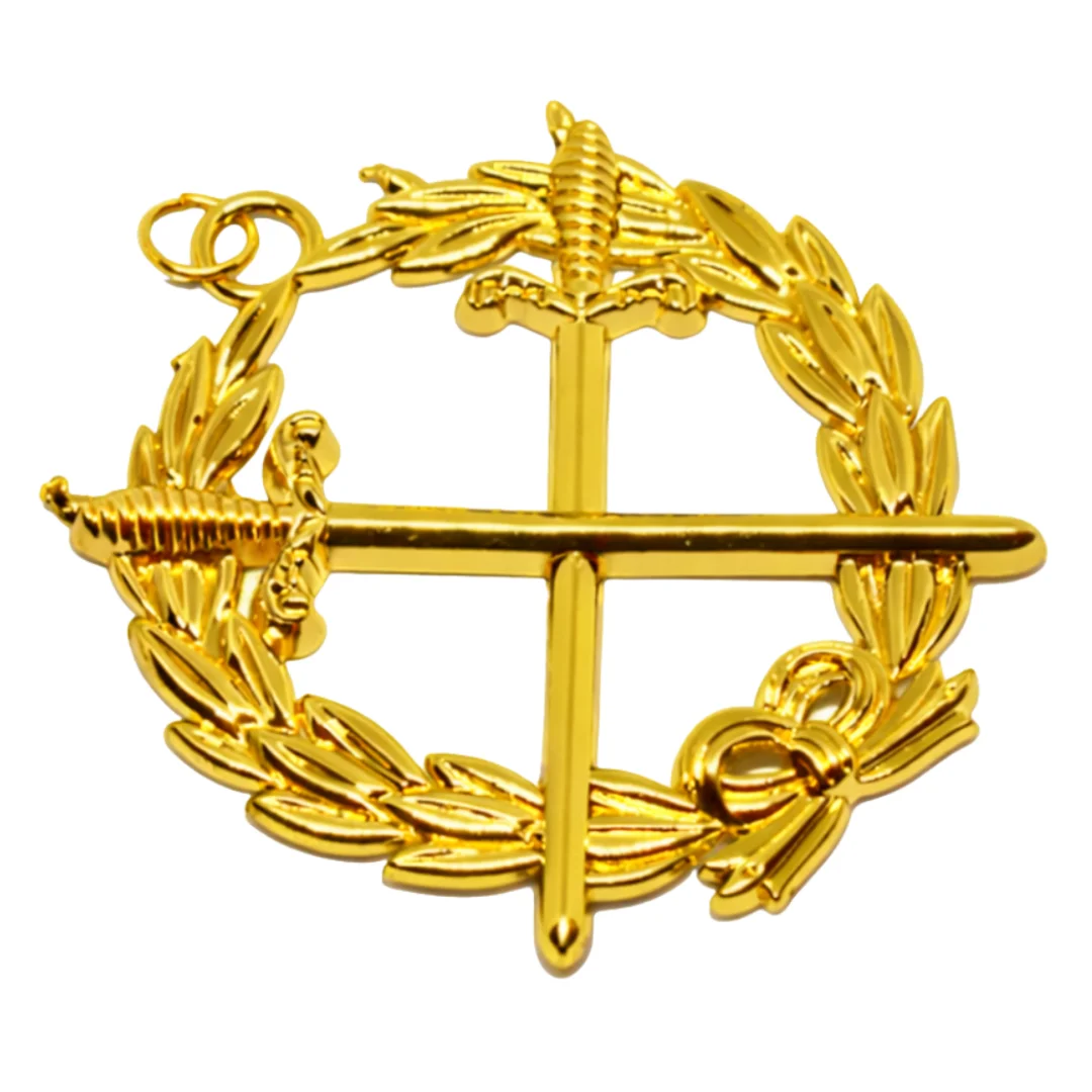 Grand Sentinel Blue Lodge Officer Collar Jewel - Gold Metal