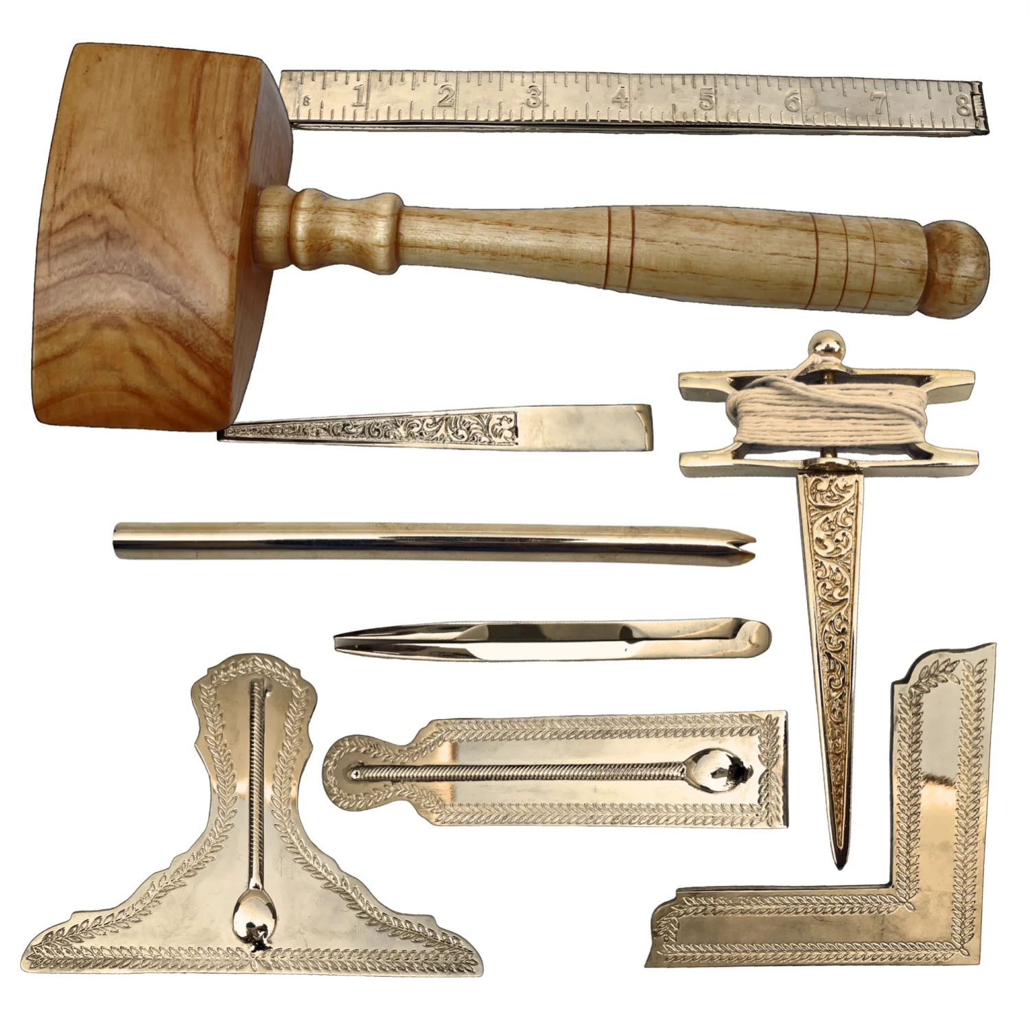 Masonic Gavel, Natural Acacia wood Handcraft Gavel with Wooden Box