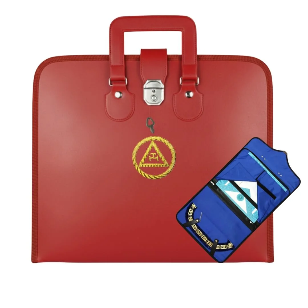 Royal Arch Chapter Apron Case - Red Triple Tau | MM, WM & Provincial