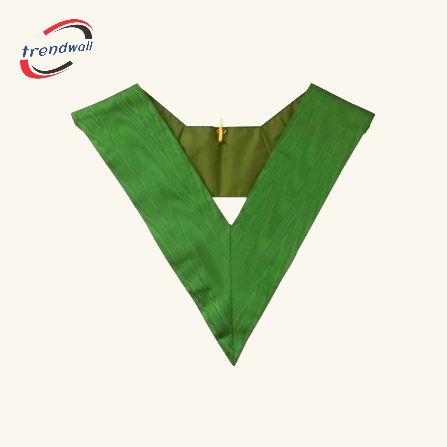 5th Degree Scottish Rite Collar - Green Moire for Masonic Ceremonies