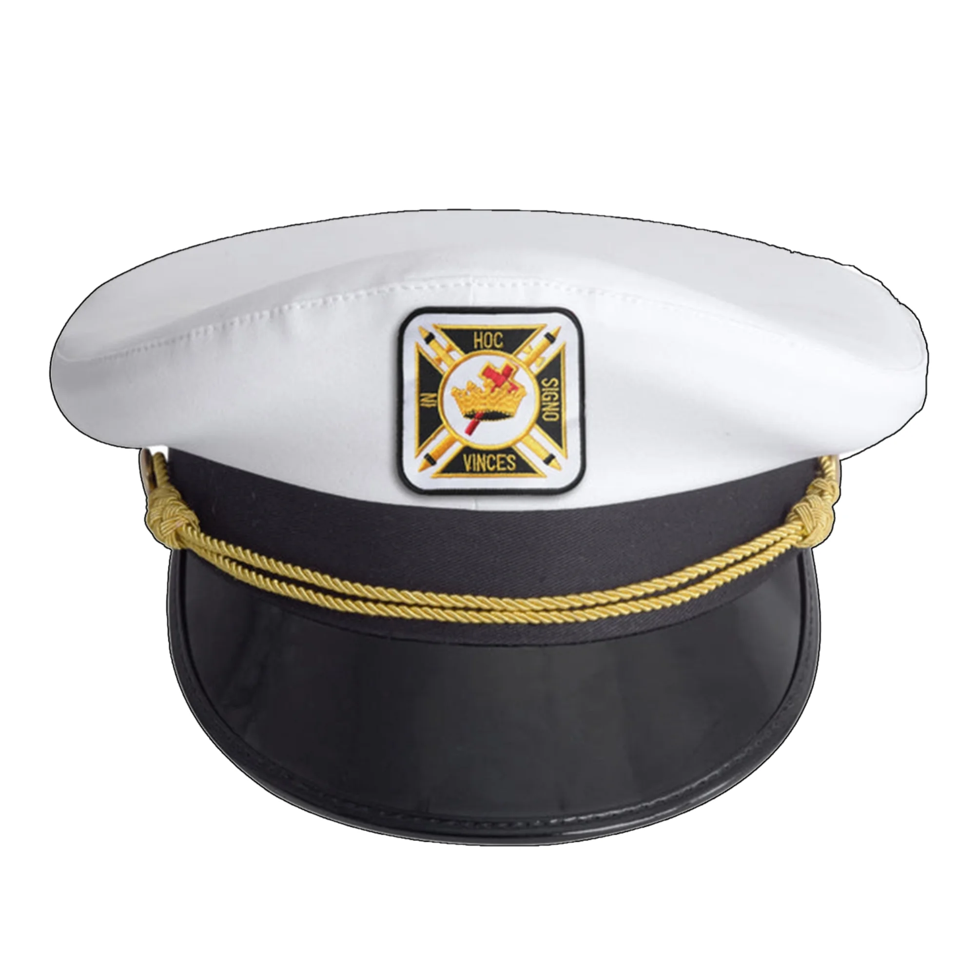 KNIGHTS TEMPLAR Commandery Fatigue Cap with Gold Metal Emblem