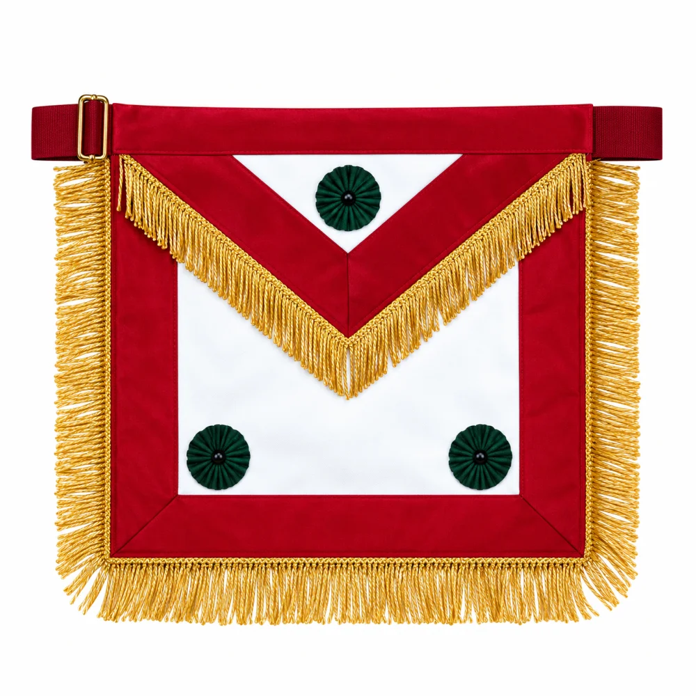 Past Excellent Chief Knight Masons Apron - Maroon Moire