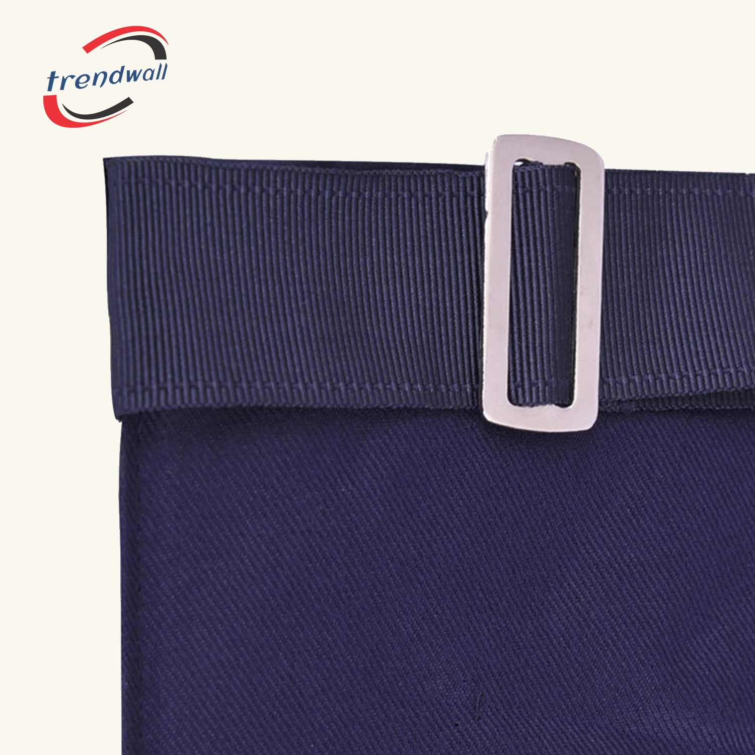 Organist Blue Lodge Officer Apron - Navy Velvet With Silver Embroidery
