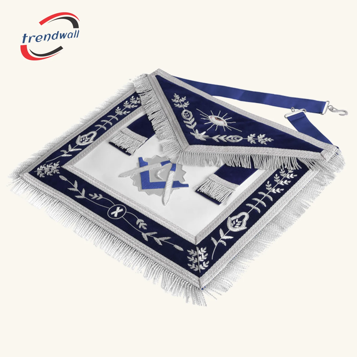 Junior Deacon Blue Lodge Officer Apron - Navy Blue Velvet