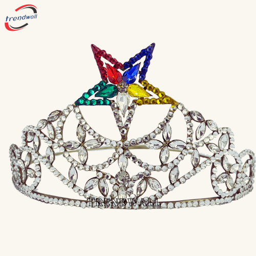 OES Regalia Crown Casandra Style Silver Tone Adjustable Fitting +Case