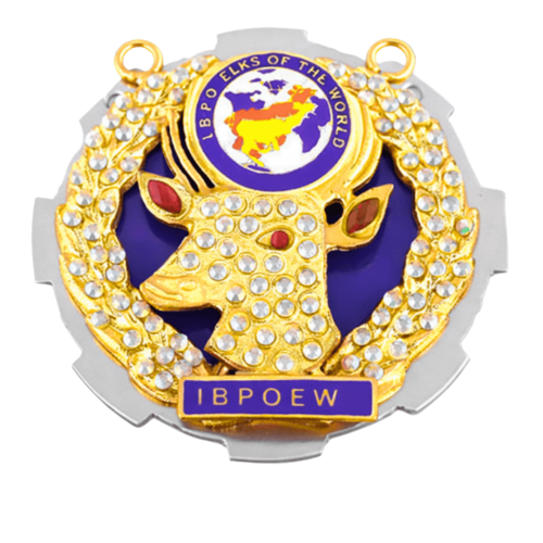 Elks of the World Collar Jewel - Buck & Doe (Gold Plated) 