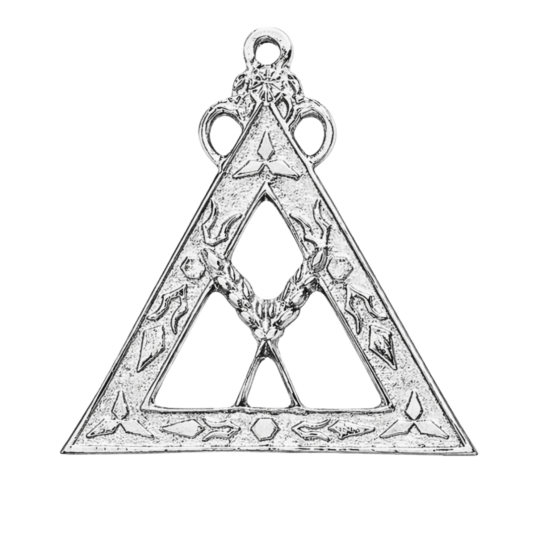 Secretary Blue Lodge Officer Collar Jewel - Silver Metal