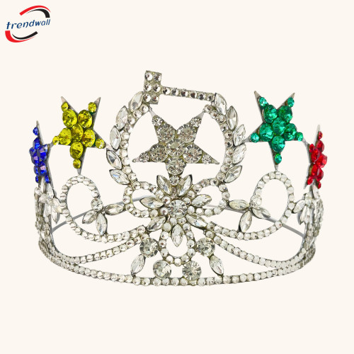 Grand Worthy Matron OES Crown SIlver Tone Adjustable fitting