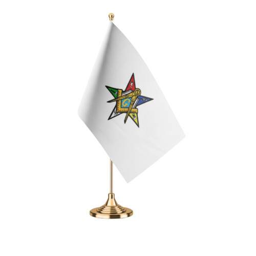 Masonic G Compass With OES Desk Flag