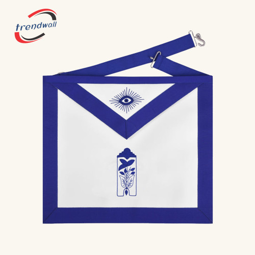 Junior Warden Blue Lodge Officer Apron - Royal Blue Borders