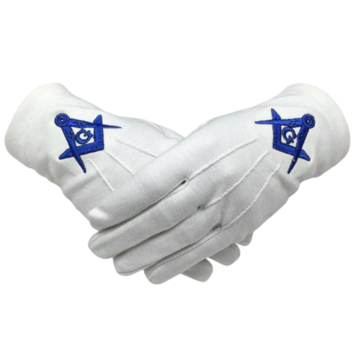 Master Mason Blue Lodge Gloves 