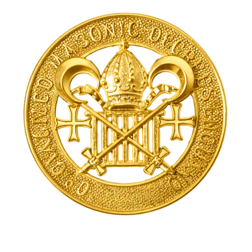 Grand Officer Allied Masonic Degrees Collar Jewel - Gold Plated