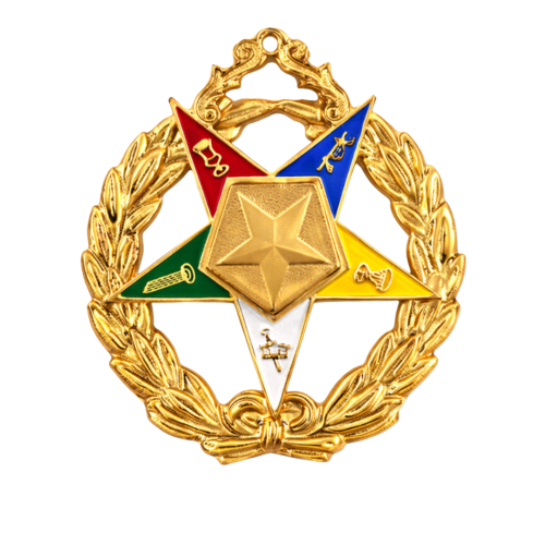 Grand Associate Patron OES Officer Collar Jewel - Gold Plated