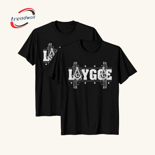 Masonic Bold T-Shirt – LAYGGE Design with Light Blue Eye-Catching Graphic