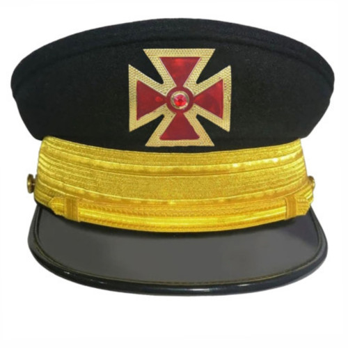 Grand Commandery Knights Templar Fatigue Cap Metal Cross Emblem