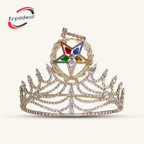 Masonic Grand Worthy Past Matron OES Crown Gold Tone Adjustable Fitting, Most Favorited Crown