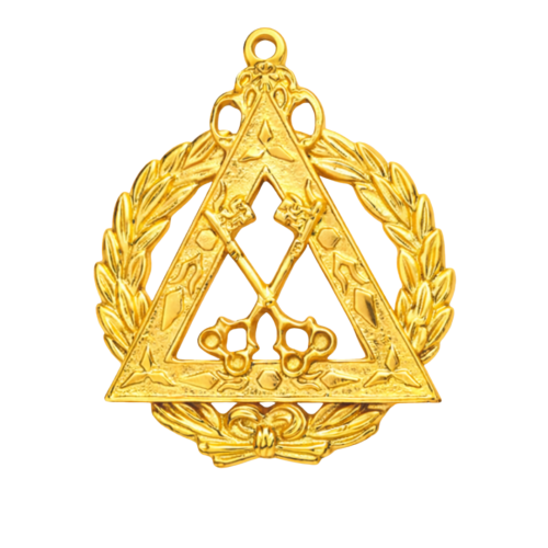 Grand Treasurer Royal Arch Chapter Officer Collar Jewel - Gold Metal