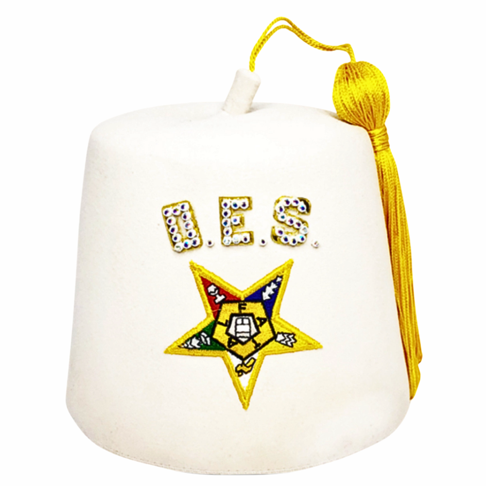 OES Single Row Jeweled Fez