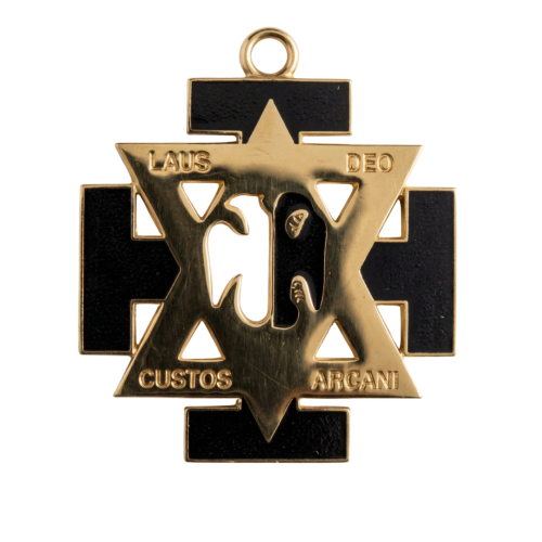 Commander In Chief Scottish Rite Collar Jewel - Black & Gold 