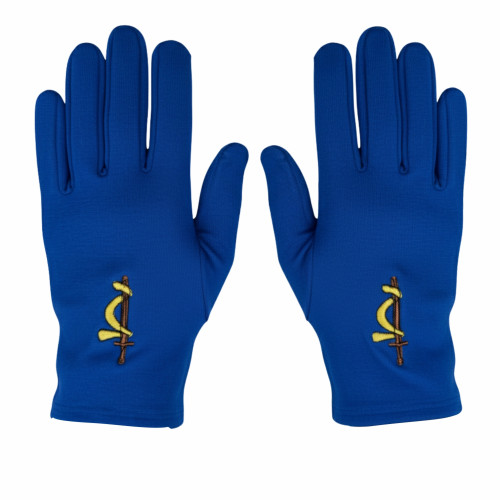 Masonic OES Cotton Gloves with Ruth Emblem in Blue Color