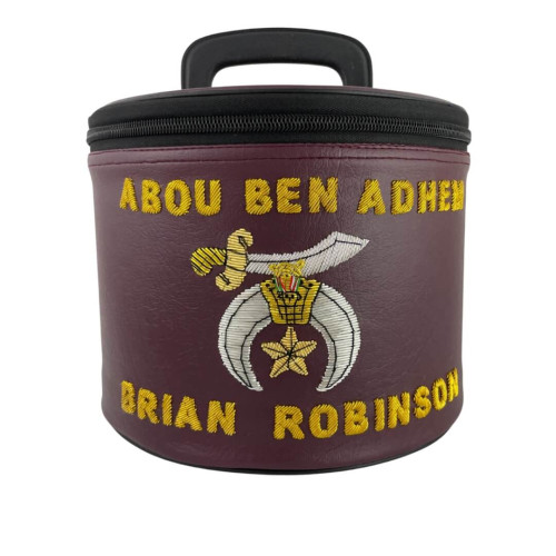 Shriners Fez Case Burgundy Color