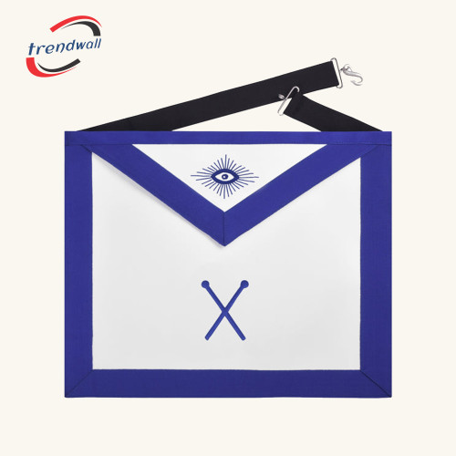 Master of Ceremonies Blue Lodge Officer Apron - Royal Blue Ribbon
