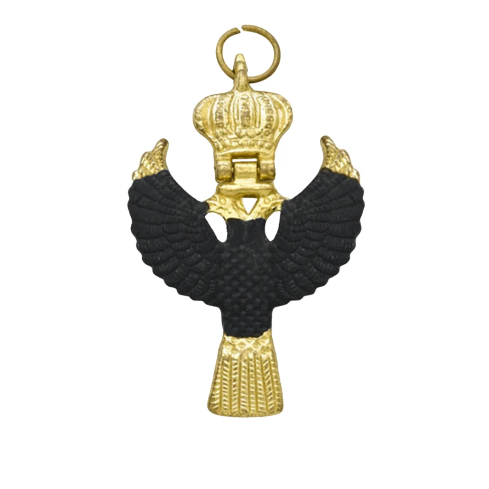 31st Degree Rose Croix Scottish Rite Collarette Jewel Black Gold Crown